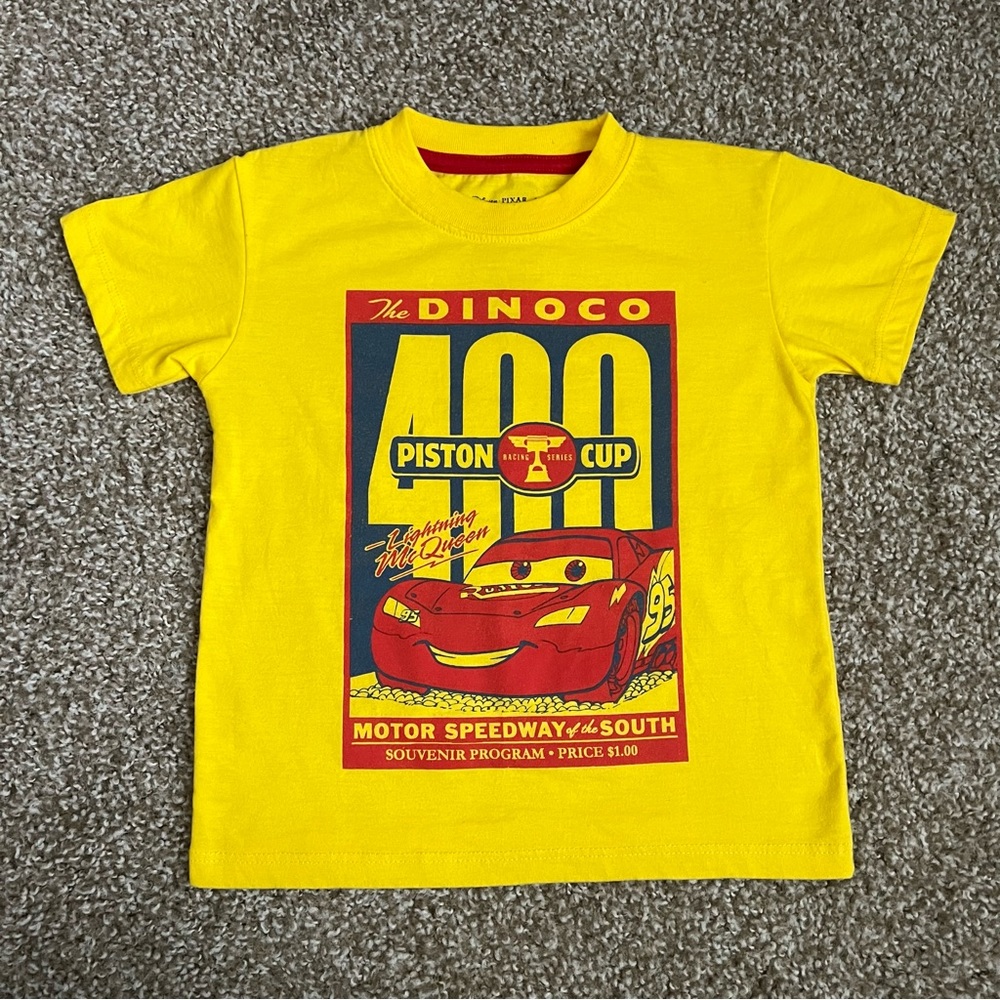 Disney Cars Yellow & Red Short Sleeve Size 2T